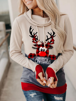 Cargar imagen en el visor de la galería, 2020 new printed stitching hooded sweatshirt
