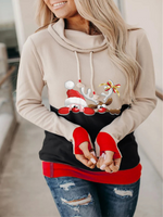 Cargar imagen en el visor de la galería, 2020 new printed stitching hooded sweatshirt
