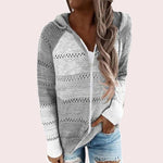 Cargar imagen en el visor de la galería, Casual Hollow Out Full-Zip Hoodie Sweater
