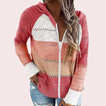 Cargar imagen en el visor de la galería, Casual Hollow Out Full-Zip Hoodie Sweater
