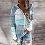 Cargar imagen en el visor de la galería, Casual Hollow Out Full-Zip Hoodie Sweater
