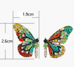Cargar imagen en el visor de la galería, Butterfly Wing Rhinestone Earring
