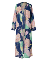 Cargar imagen en el visor de la galería, Casual Snap Front Floral Print Cardigan
