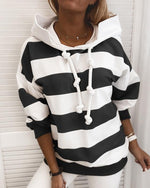 Cargar imagen en el visor de la galería, 2020 Fall Hot Sale Long Sleeve Striped Hoodie
