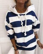 Cargar imagen en el visor de la galería, 2020 Fall Hot Sale Long Sleeve Striped Hoodie
