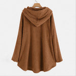 Cargar imagen en el visor de la galería, Cat Embroidered Fleece Loose Hooded Sweatshirt
