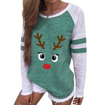 Cargar imagen en el visor de la galería, 2020 Christmas print crew neck raglan sweatshirt
