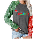 Cargar imagen en el visor de la galería, Believe Christmas print contrast sweatshirt

