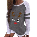 Cargar imagen en el visor de la galería, 2020 Christmas print crew neck raglan sweatshirt
