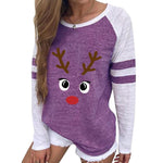 Cargar imagen en el visor de la galería, 2020 Christmas print crew neck raglan sweatshirt
