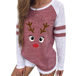Cargar imagen en el visor de la galería, 2020 Christmas print crew neck raglan sweatshirt
