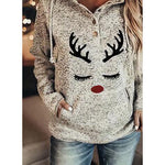 Load image into Gallery viewer, Animal Print Long Sleeves Christmas Sweatshirt
