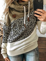 Cargar imagen en el visor de la galería, Army Green Casual Cotton-Blend Hoodie Color-Block Sweatshirt
